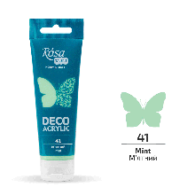 Акрил для декору, М'ятний (41), матовий, 75 мл, ROSA Talent