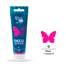 Акрил для декору, Рожевий (09), матовий, 75 мл, ROSA Talent