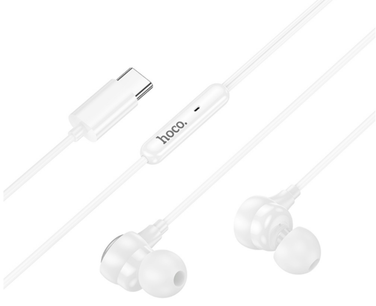 Навушники вакуумні Hoco M116 з мікрофоном Type-C white