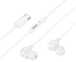 Навушники вакуумні Hoco M116 з мікрофоном Type-C white
