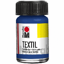 Фарба акрилова, (052) Синя середня, 15 мл, д/св. тканин, Marabu