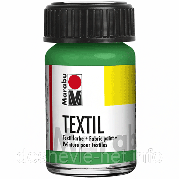 Фарба акрилова, (062) Зелена світла, 15 мл, д/св. тканин, Marabu