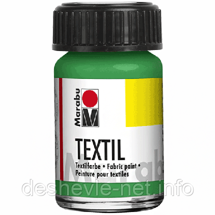 Фарба акрилова, (062) Зелена світла, 15 мл, д/св. тканин, Marabu, фото 1