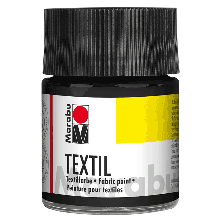 Фарба акрилова д/св. тканин, (073) Чорна, 50 мл, Marabu