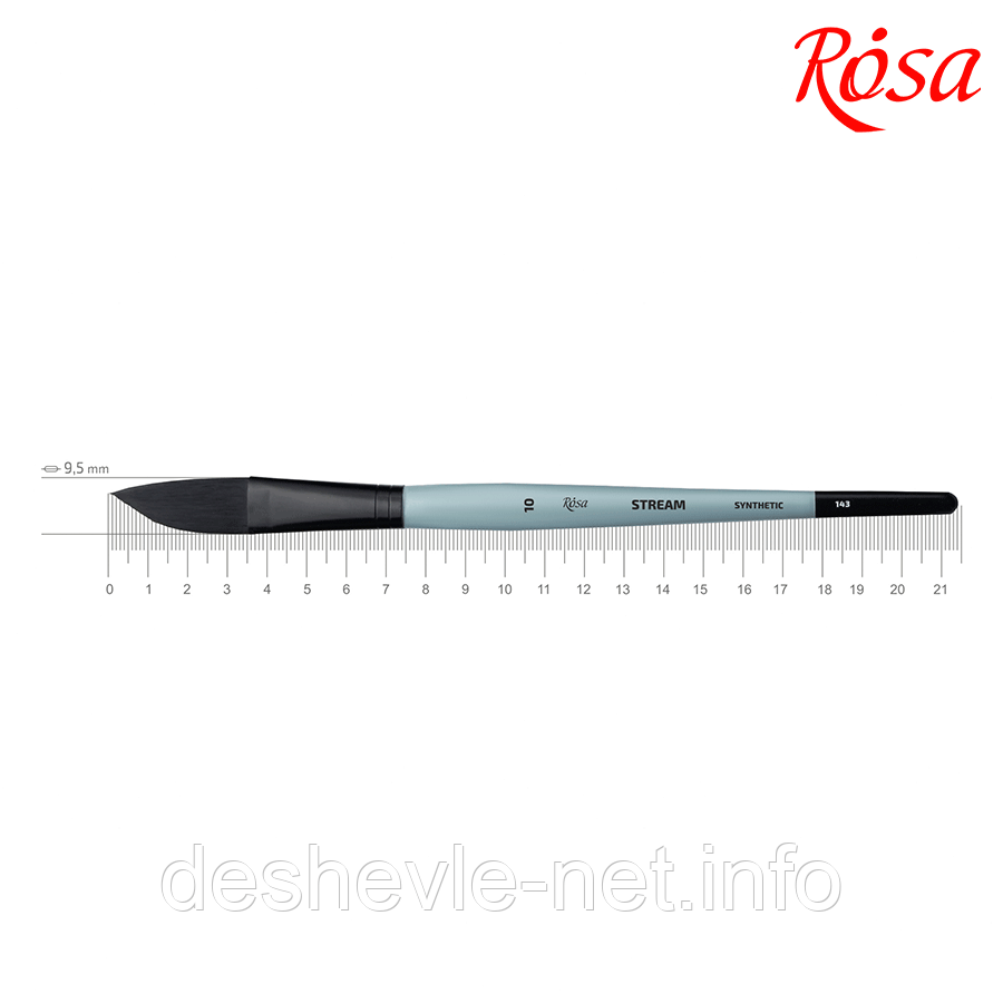 Синтетика шаблеподібна плоска, дагер, STREAM 143, No10, к.р. пензлик ROSA