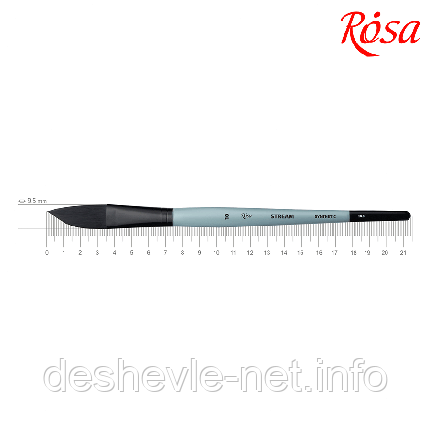 Синтетика шаблеподібна плоска, дагер, STREAM 143, No10, к.р. пензлик ROSA, фото 1