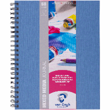Альбом на спіралі Van Gogh mixed media, А4, 160 г/м2, 50 л, Royal Talens