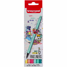 Набір лінерів FINELINER Light, Світлі кольори, 6 кв., Brunynzeel