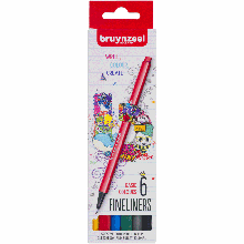 Набір лінерів FINELINER Basic, 6 кв., Bruynzeel
