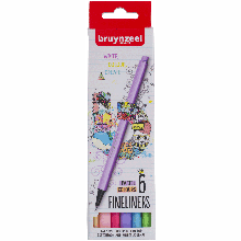 Набір лінерів FINELINER Pastel, 6кв., Bruynzeel
