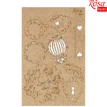 Чипборд для скрапбукінгу "Floral Poem" 4, ДВП, 12,8х20см, ROSA TALENT