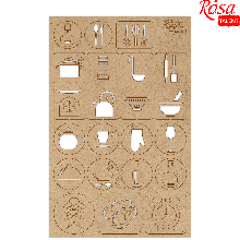 Чипборд для скрапбукінгу "Recipe book" 2, ДВП, 12,8х20 см, ROSA TALENT