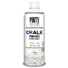 Фарба-аерозоль на водній основі Chalk-finish, Біла, 400 мл, PINTYPLUS