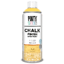 Фарба-аерозоль на водній основі Chalk-finish, Світло-жовта, 400 мл, PINTYPLUS