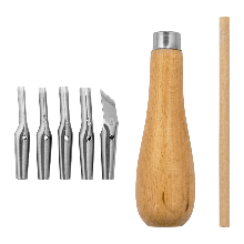 Набір різців для ліногравюри 5шт  пластиковий пенал  D.K.ART & CRAFT