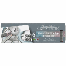 Набір графітних водорозчинних олівців AQUA GRAPH 6 шт., мет. коробка, Cretacolor