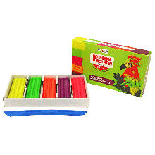 Пластилін воскова "Craft&Joy" флуоресцентний із 5 кольорів, 60 г, ГАММА.