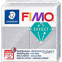 Пластика Effect, Срібло з блискітками, 57 г, Fimo