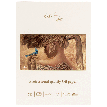 Блокнот для олії PRO CREATE 20*28 см, 230 г/м2, 10 л, білий лляний папір, SMILTAINIS