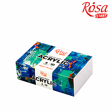 Набір акрилових фарб COLOR 6x10 мл, ROSA START