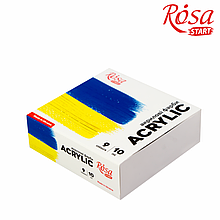 Набір акрилових фарб Україна 9x10 мл, ROSA START