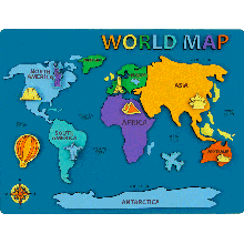 Набір, World Map 3D, МДФ, 24,5х18,5 см, ROSA Talent
