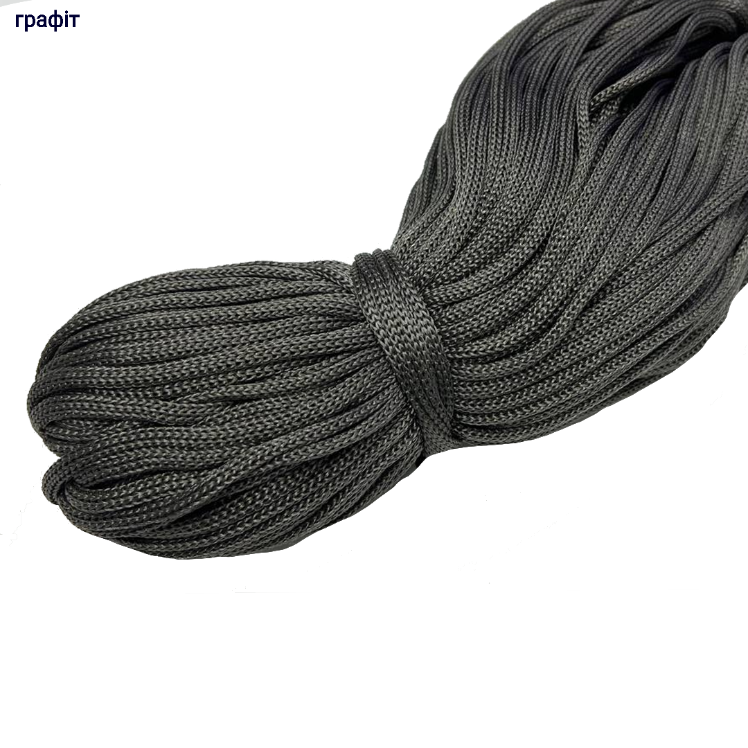 Шнур для гамака 6мм Графіт (100м), фото 1
