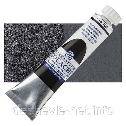 Фарба гуашева Talens, (703) Чорний, 20 мл, Royal Talens, фото 1