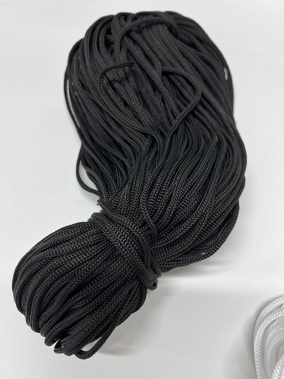Шнур для гамака 6мм плетінь Чорний (100м), фото 1
