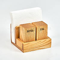 Підставка для спецій-серветниця із ясена 116х90х110 мм