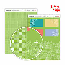 Папір дизайнерський двосторонній "Ніжність кольорів" 3, 21х29,7 см, 250 г/м2, ROSA TALENT