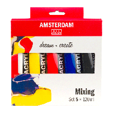 Набір акрилових фарб, AMSTERDAM STANDARD, MIXING SET, 5*120 мл, Royal Talens