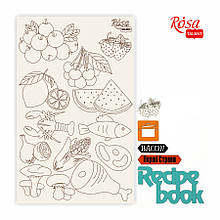 Чипборд для скрапбукінгу Recipe book 4, білий картон, 12,6х20 см, ROSA TALENT