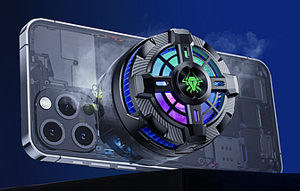 Магнітний кулер для телефону із затискачем та RGB підсвічуванням Plextone EX 2 Pro, фото 2