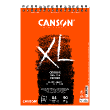 Альбом для ескізів на спіралі XL, А4 (21*29,7 см), 90 г/м2, 120 л, білий колір.