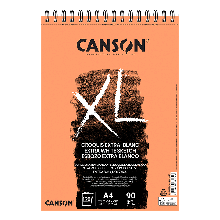 Альбом для ескізів на спіралі XL EXTRA WHITE, А4 (21*29,7 см), 90 г/м2, 120 л, білий колір, Canson