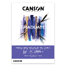 Склейка паперу GRADUATE MIXED MEDIA, А4 (21*29,7 см), 200 г/м2, 20 л, білий колір, Canson