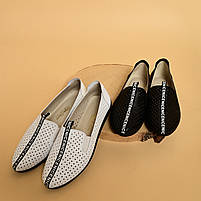Літні балетки з пефорацією, білого кольору "Style Shoes", фото 2