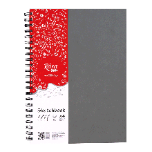 Блокнот на спіралі A4 (21*29,7 см), 100 г/м2, 80 л, сірий, ROSA Studio