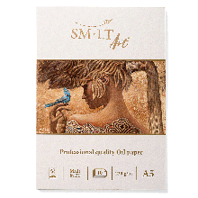 Склейка для олії PRO CREATE А5, 230 г/м2, 10 л, білий лляний папір, SMILTAINIS