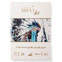 Склейка для акрилу PRO CREATE А5, 420 г/м2, 10 л, білий папір, SMILTAINIS