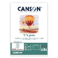 Склейка для ескізів і малюнка CΩGRAIN, А5 (14,8*21см), 224г/м2, 30 л, білий папір, Canson