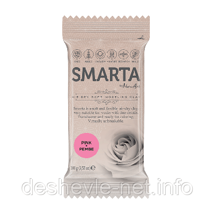 Пластика самозастигальна, Рожева, 100 г, Smarta, фото 1