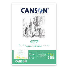 Склейка для ескізів 1557, А3 (29,7*42 см), 120 г/м2, 50 л, білий колір.