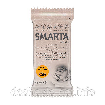 Пластика самозастигальна, Жовта темна, 100 г, Smarta, фото 1