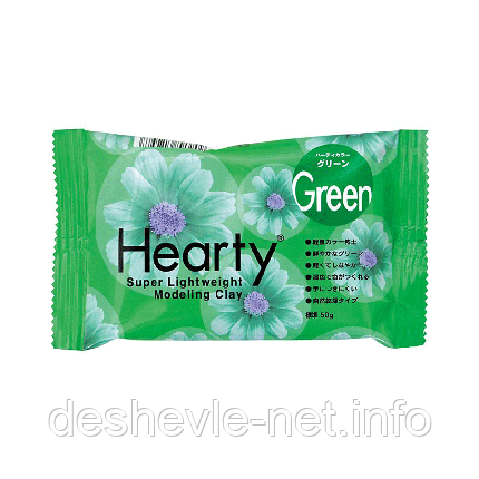 NEW Пластика самозастигальна Hearty, Зелена, 50 г, Padico, фото 1