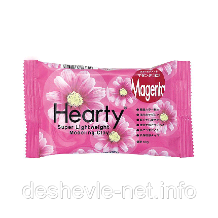 NEW Пластика самозастигальна Hearty, Маджента, 50 г, Padico, фото 1