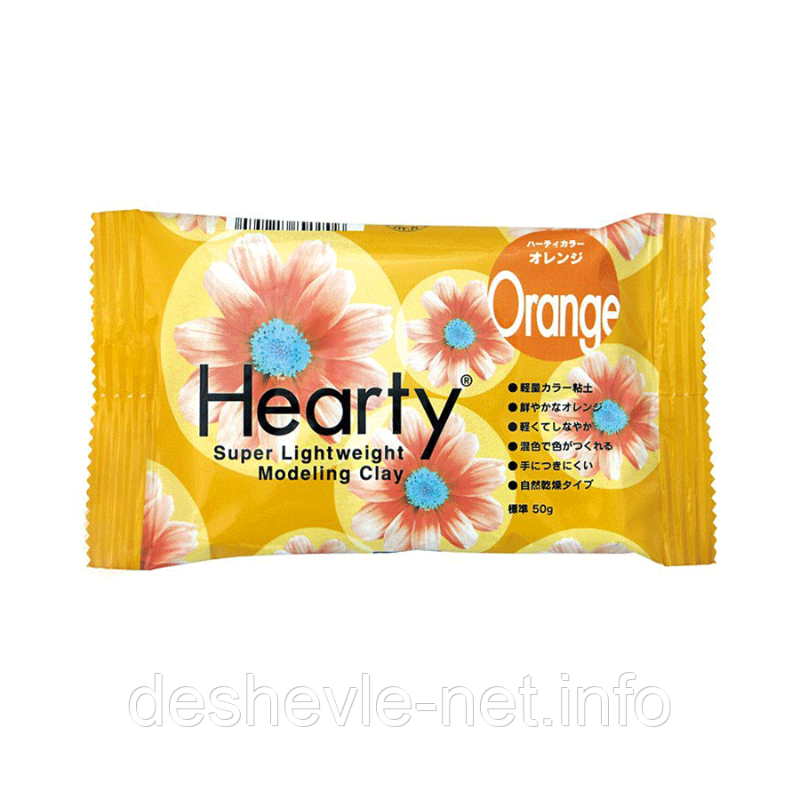 NEW Пластика самозастигальна Hearty, Жовтогаряча, 50 г, Padico