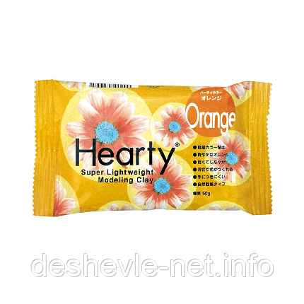 NEW Пластика самозастигальна Hearty, Жовтогаряча, 50 г, Padico, фото 1