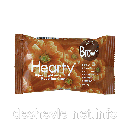 NEW Пластика самозастигальна Hearty, Коричнева, 50 г, Padico, фото 1
